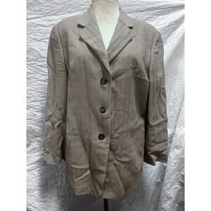 Giorgio Armani Blazer 3 Button Sport Jacket
Gray Striped Size 10